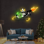 "Violent Monopoly Gun" Neon x Acrylic Artwork - The MB Store