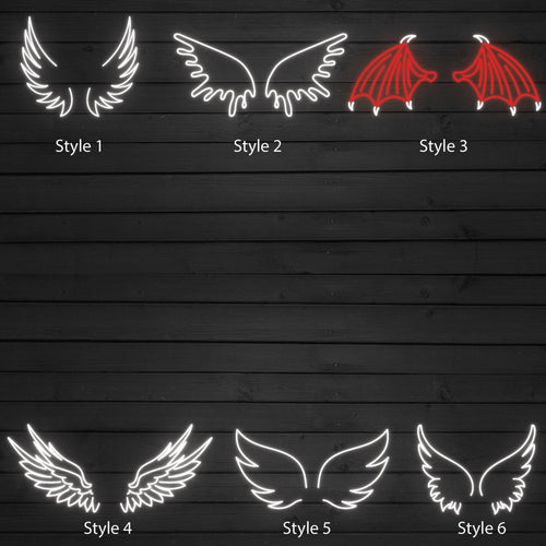 Neon Name with wings - Makkar & Brothers