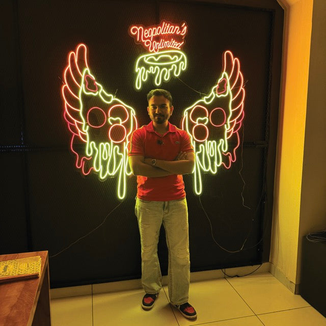 Pizza Neon Wings