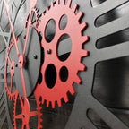 Red Gear Clock - Makkar & Brothers