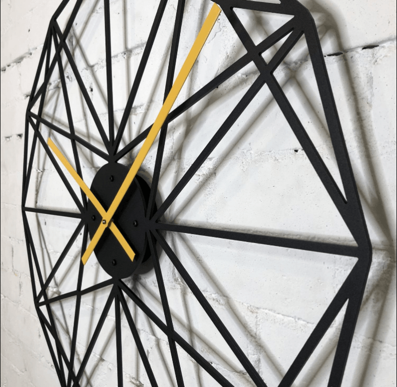 Matte yellow clock - Makkar & Brothers
