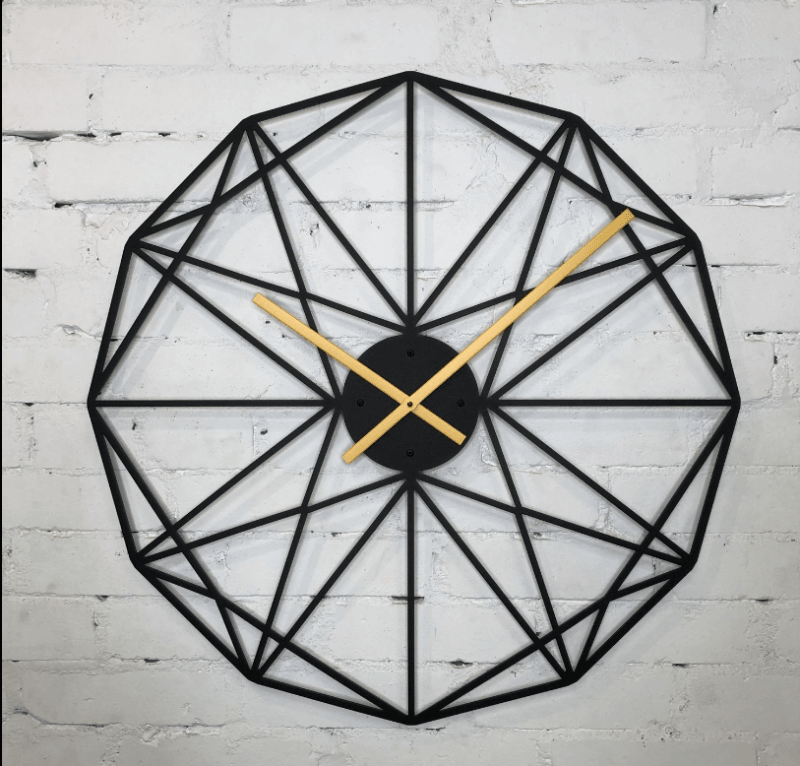 Matte yellow clock - Makkar & Brothers
