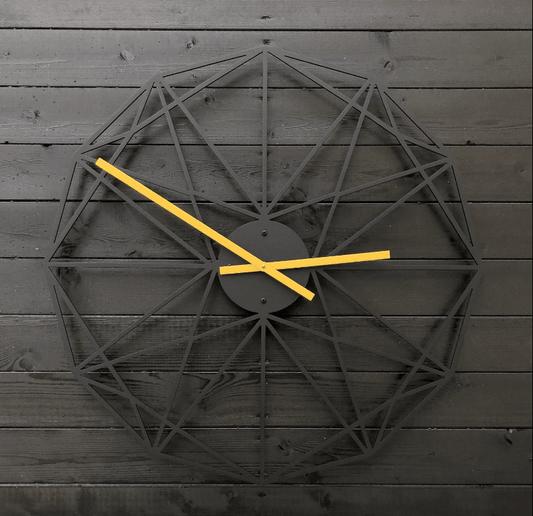 Matte yellow clock - Makkar & Brothers