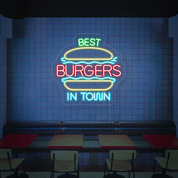 Best Burger neon Sign Board | Neon for cafe