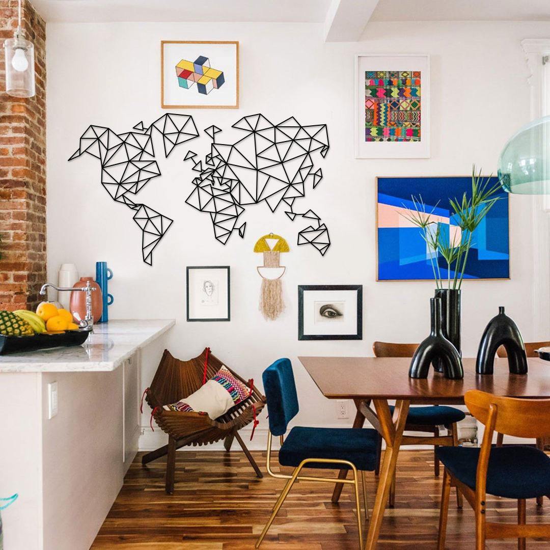 Geometrical World Map - Makkar & Brothers