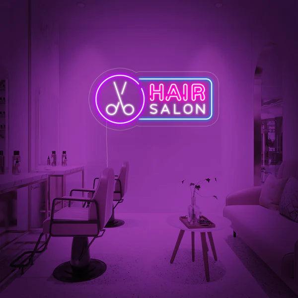 Hair Saloon Neon Sign Board