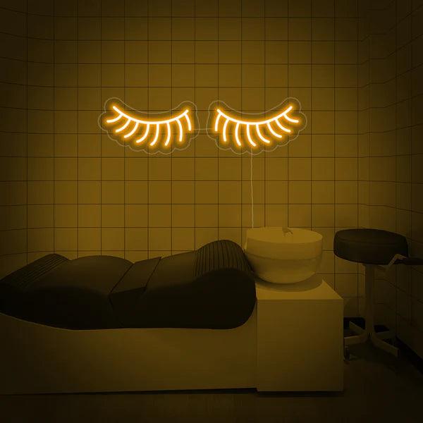 Lashes Neon Sign Logo