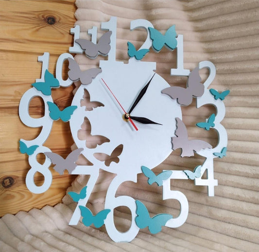 Butterfly Shaped Wall Clock - Makkar & Brothers