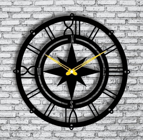 Compass Wall Clock - Makkar & Brothers