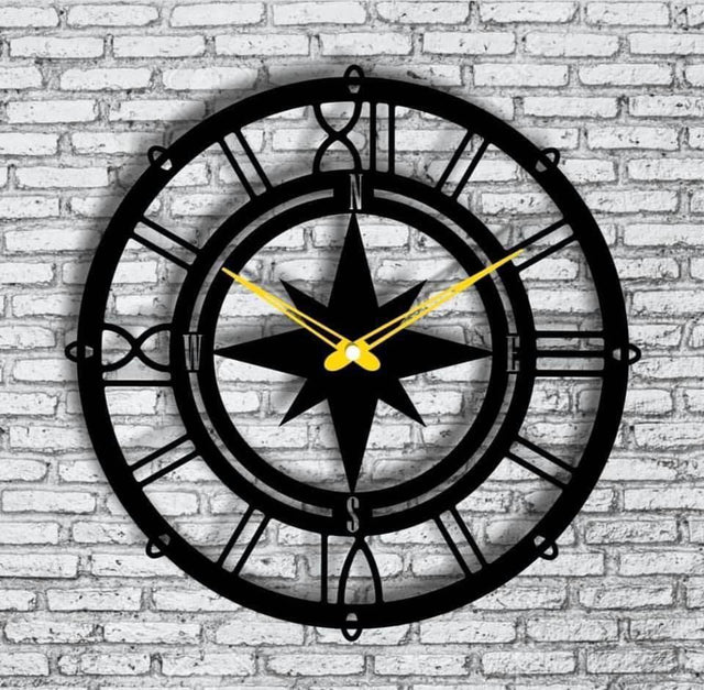 Compass Wall Clock