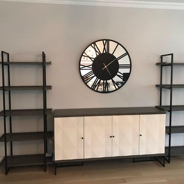 Silver Mirror Clock - Makkar & Brothers