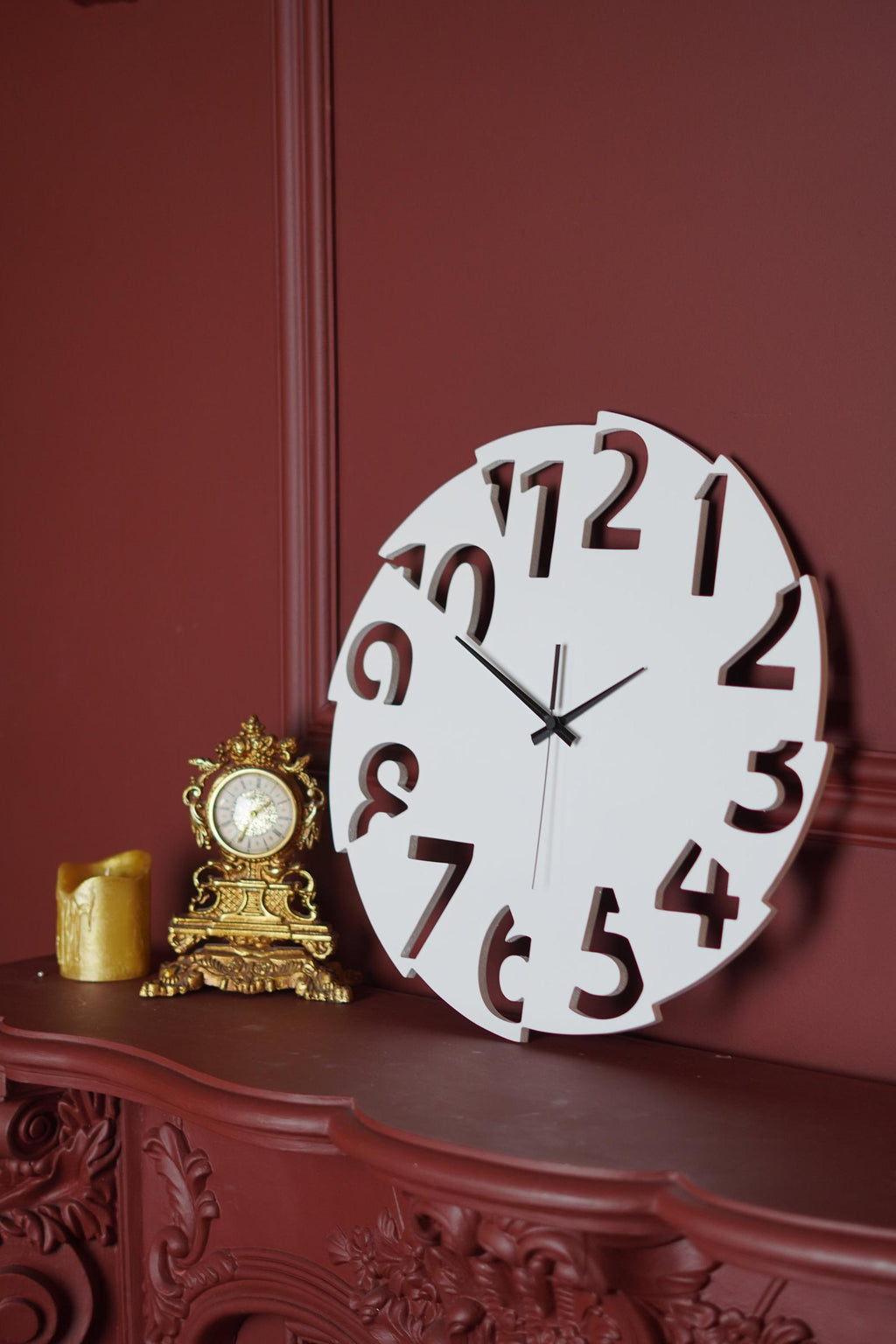 Half Cutt Numeric Clock - Makkar & Brothers