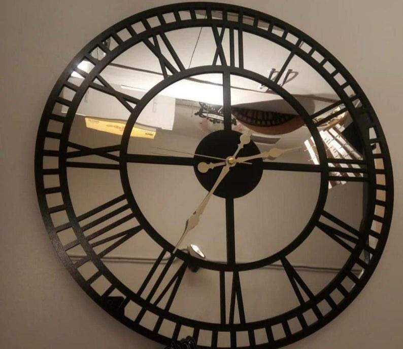 Golden Mirror Clock - Makkar & Brothers