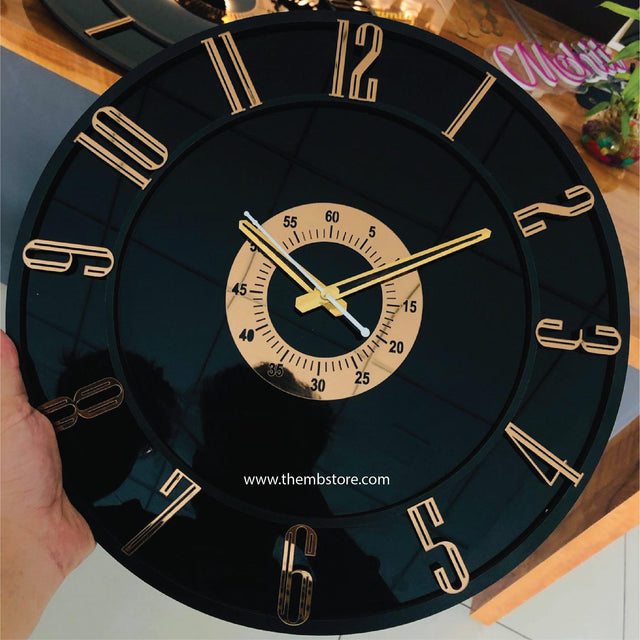 Rose Gold Mirror Clock